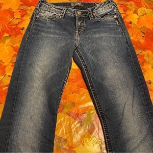 Silver Fluid Denim SUKI Jeans, W27/L34. (J18)